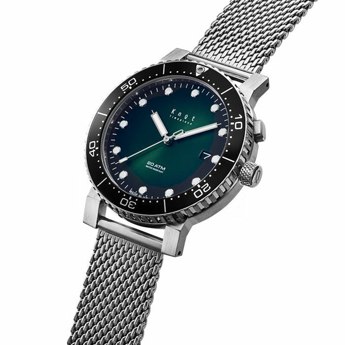 Knot SAC-40SSVGN 腕時計 メンズ 自動巻き グリーン 日本製 40mm 防水