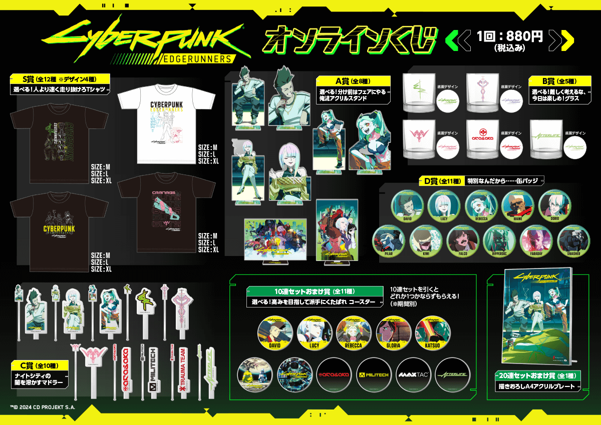 サイバーパンク: エッジランナーズ オンラインくじ | くじ引き堂