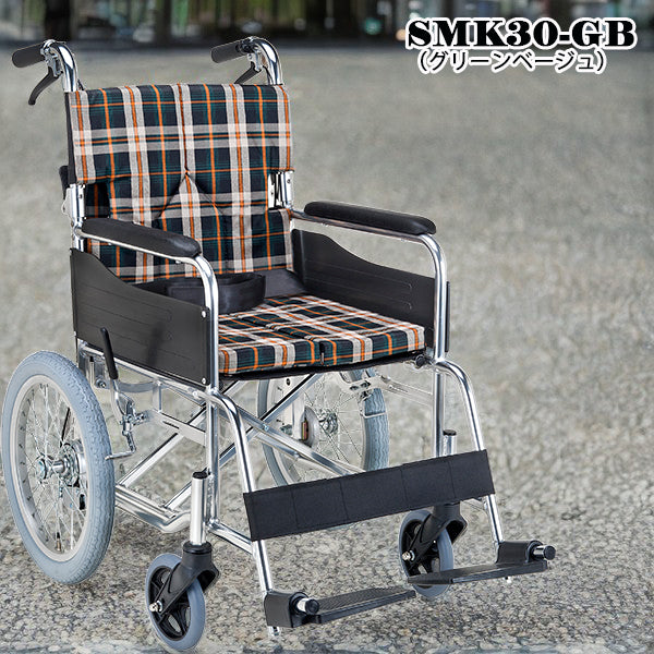 車いす 介助用車椅子 セミオーダー車椅子 SMK30 折りたたみ 背折れ