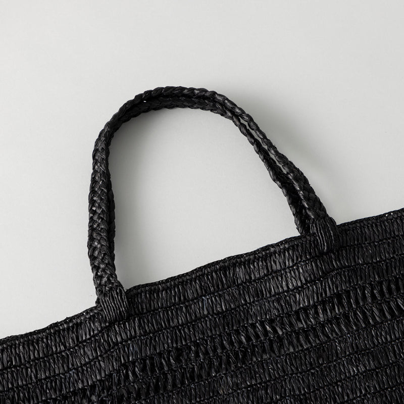 ラフィア ライントートバック 黒 M – kuros.style