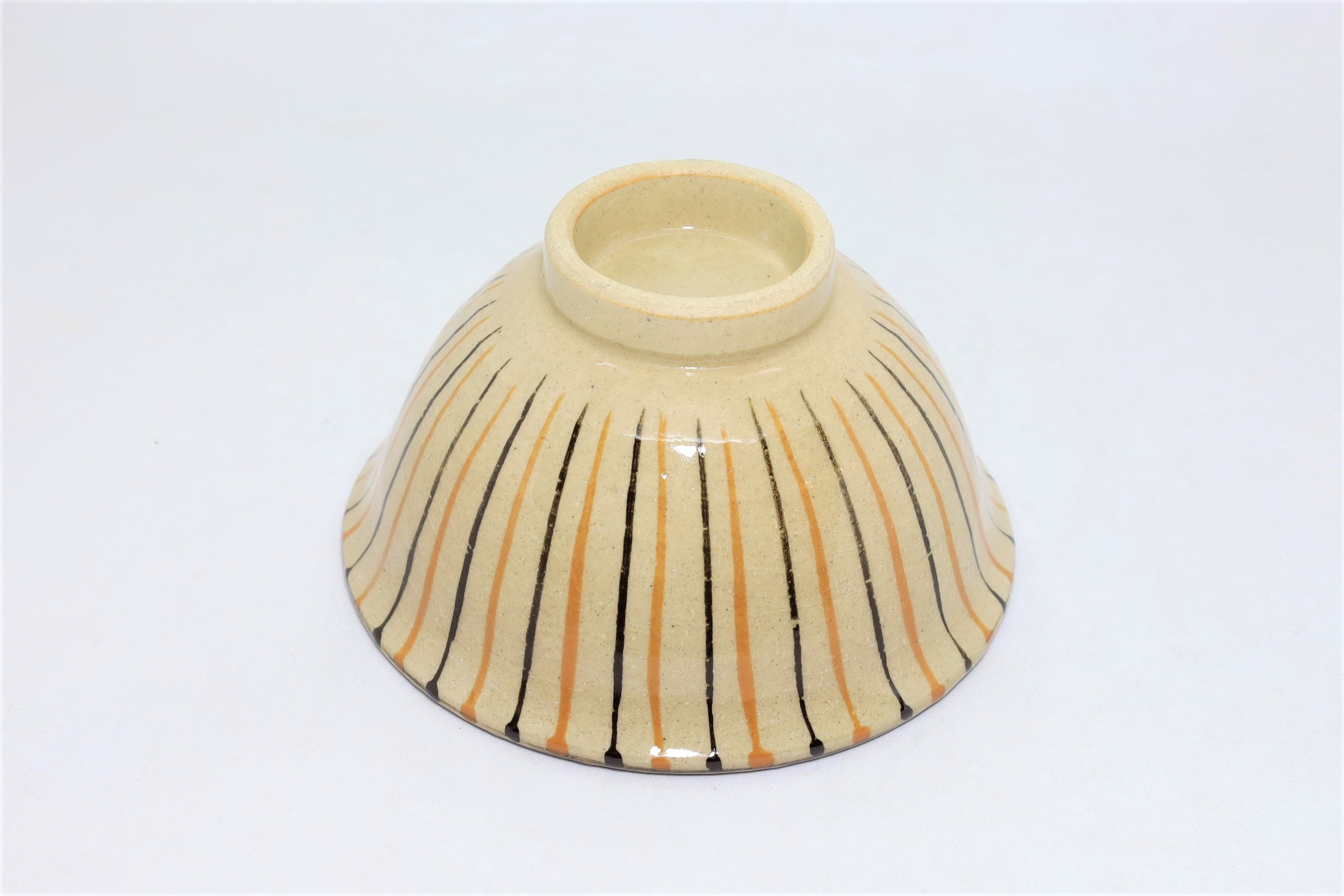 瀬戸 麦藁手飯碗/Seto rice bowl/orange stripes – 倉日用商店