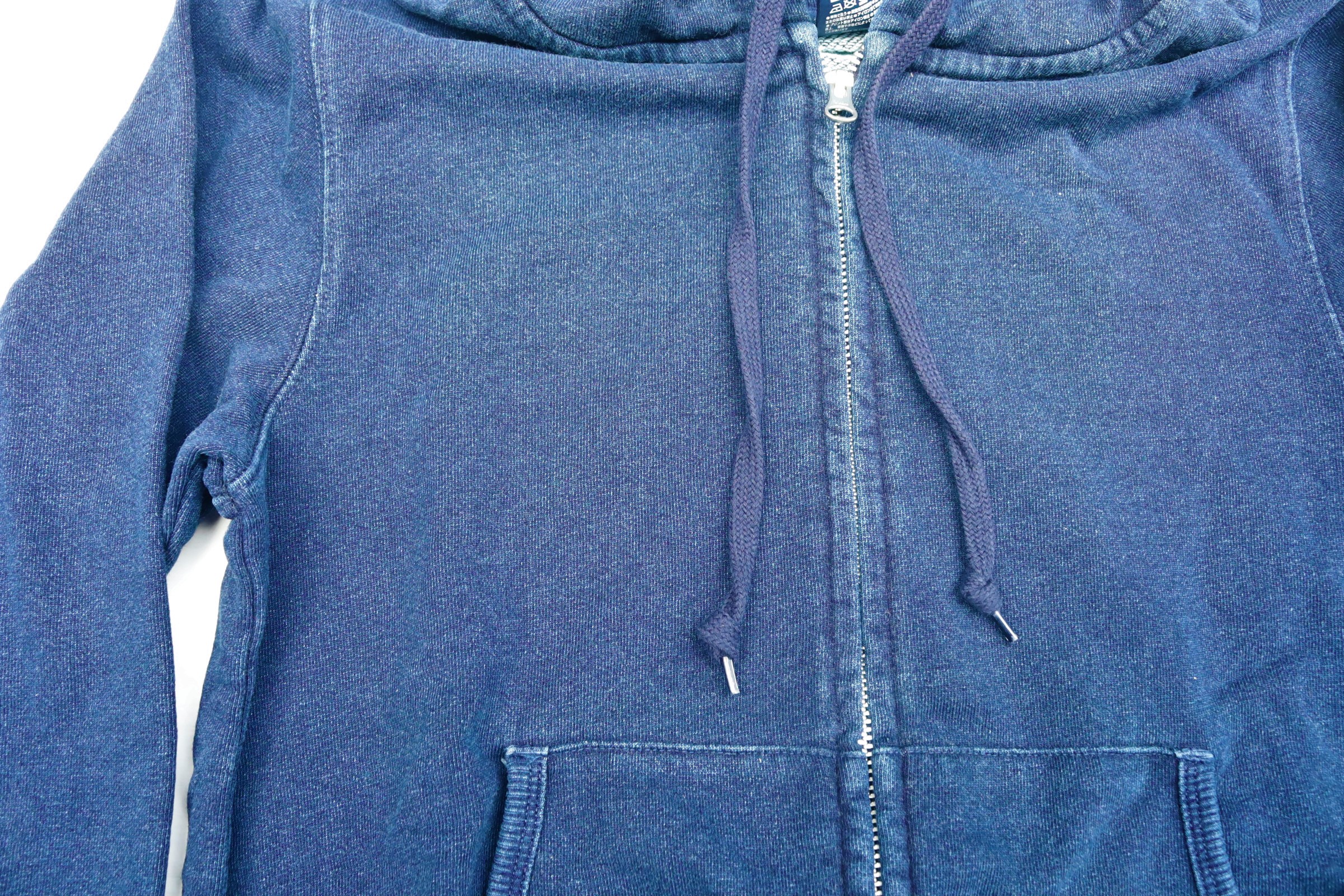 デニムスウェット ジップパーカー L/Denim color sweat zip parker/L