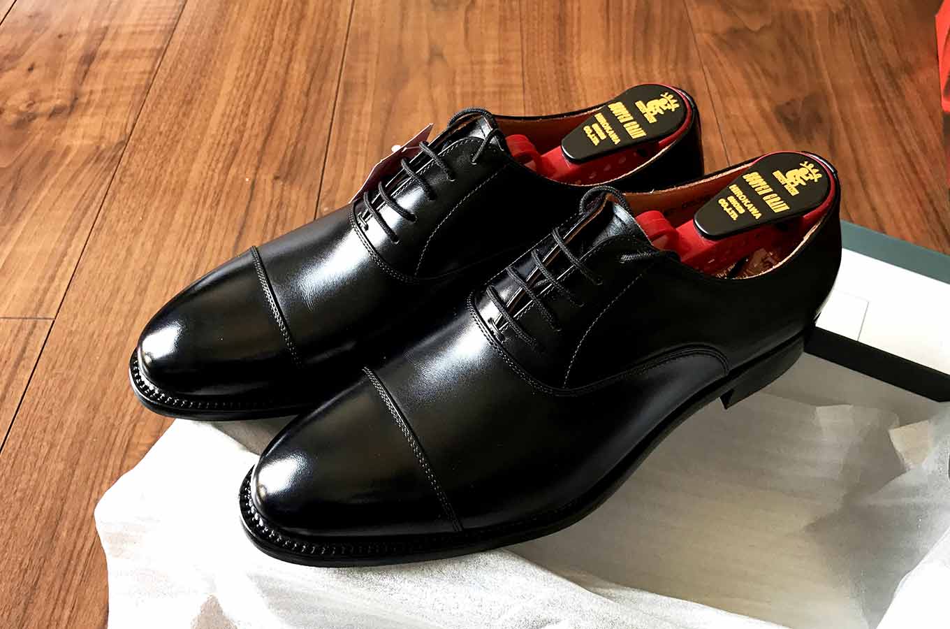 スコッチグレイン ベージュブラウン ビジネスシューズ 26.5 パーティ