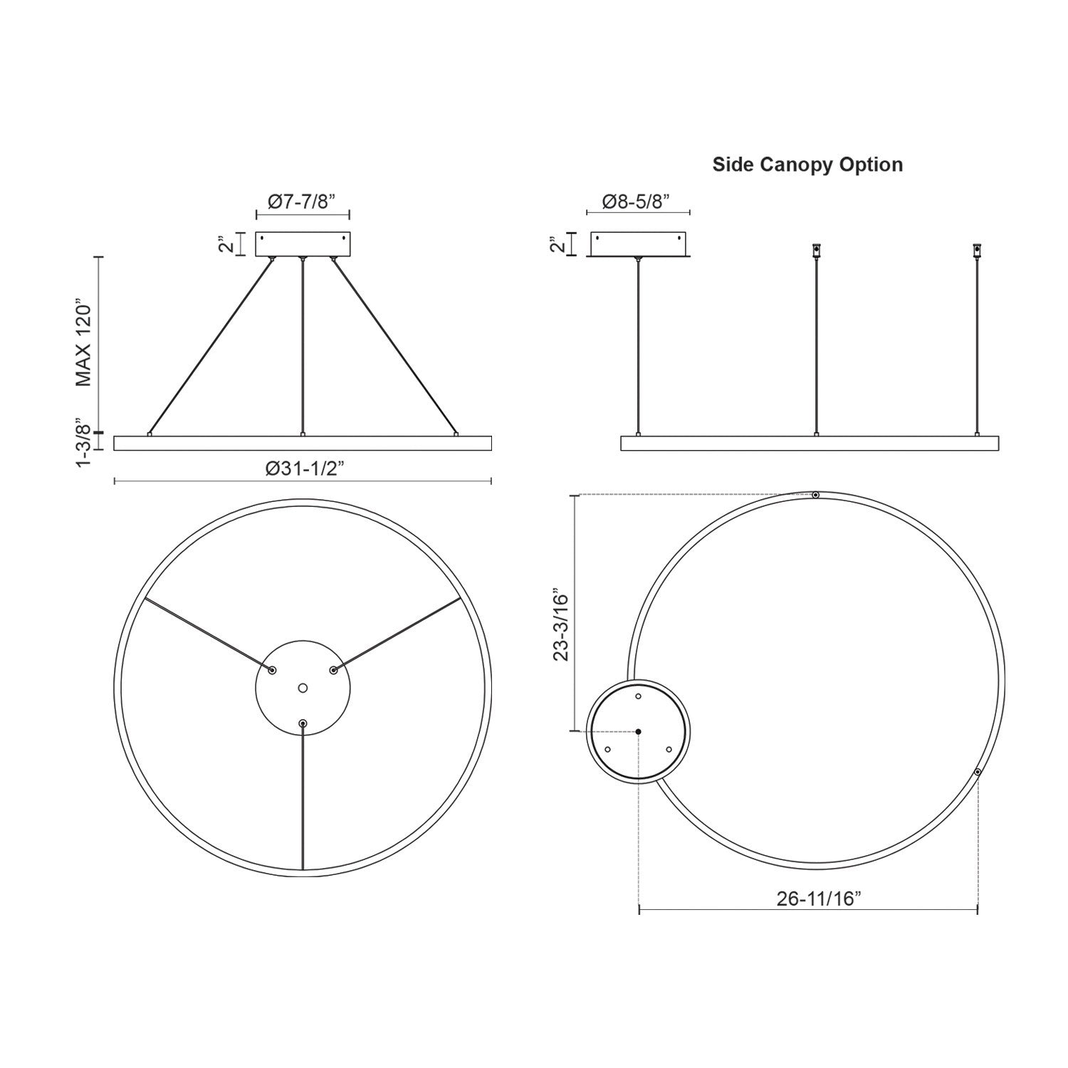 Cerchio 32-in Pendant – Kuzco Lighting