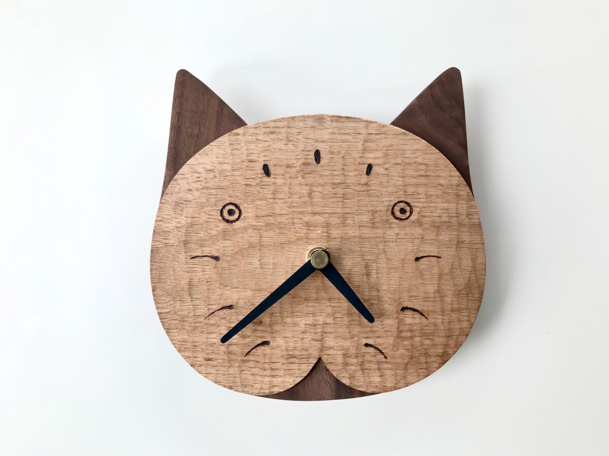 猫の壁掛け時計 | WOOD STUDIO KUZE'S