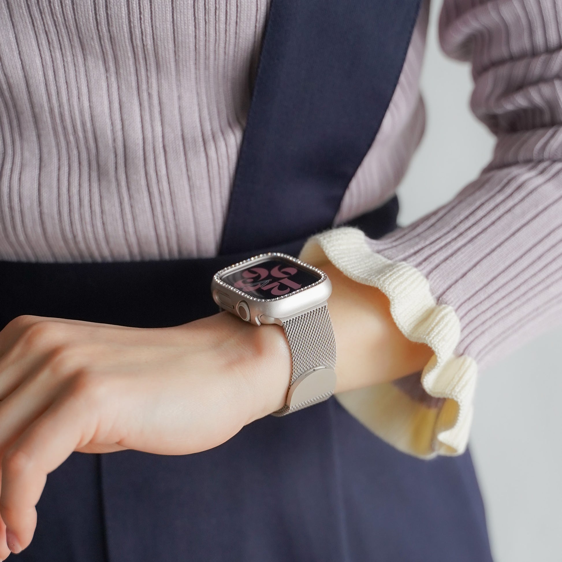 ミラネーゼ マグネット ステンレス メッシュ アップルウォッチバンド