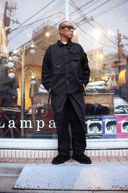 MODMNT T／TWEED UTILITY CPO SHIRT [Lampa]