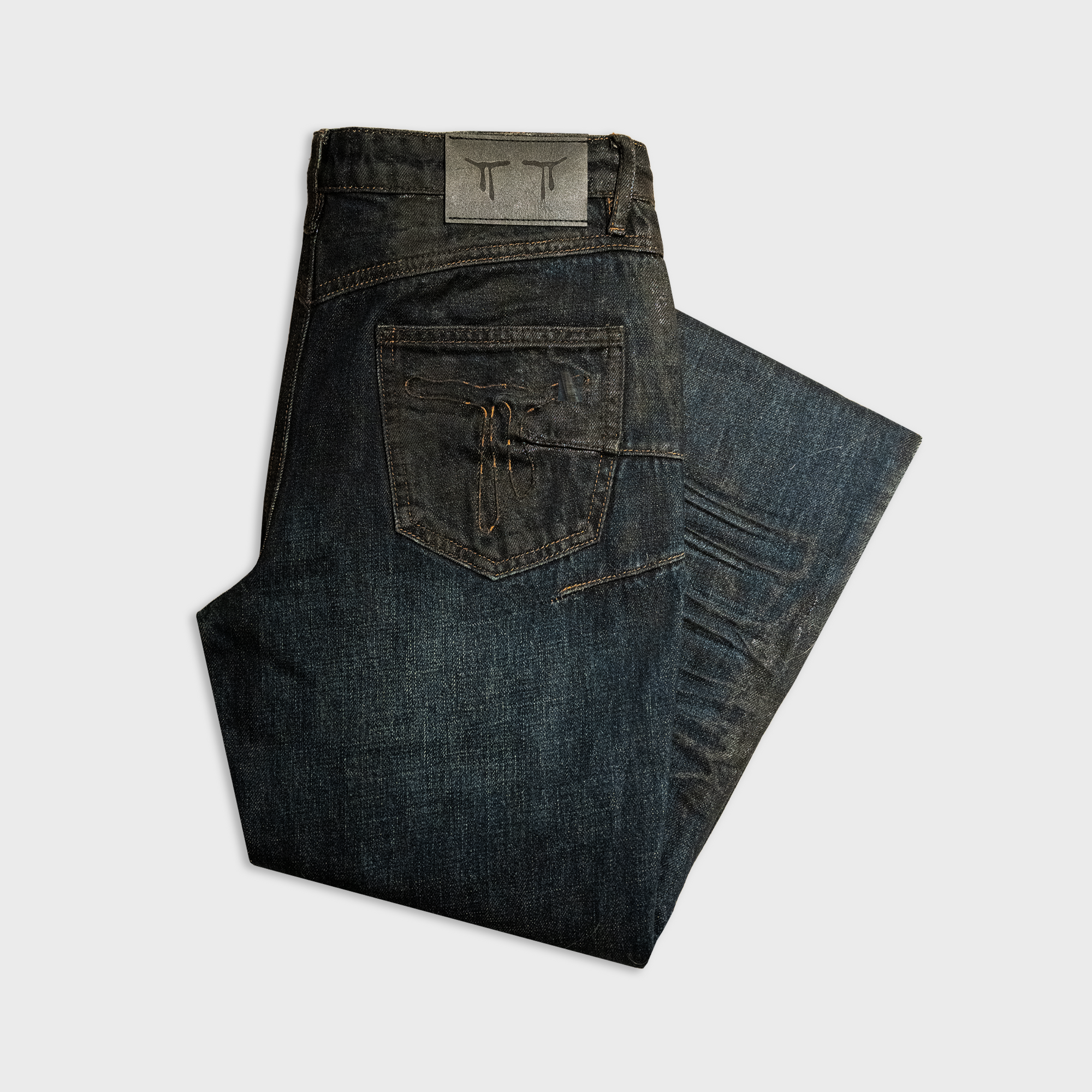 MUD WAX BOOTCUT DENIM IN WAXED INDIGO SELVEDGE DENIM | LAMENTIST