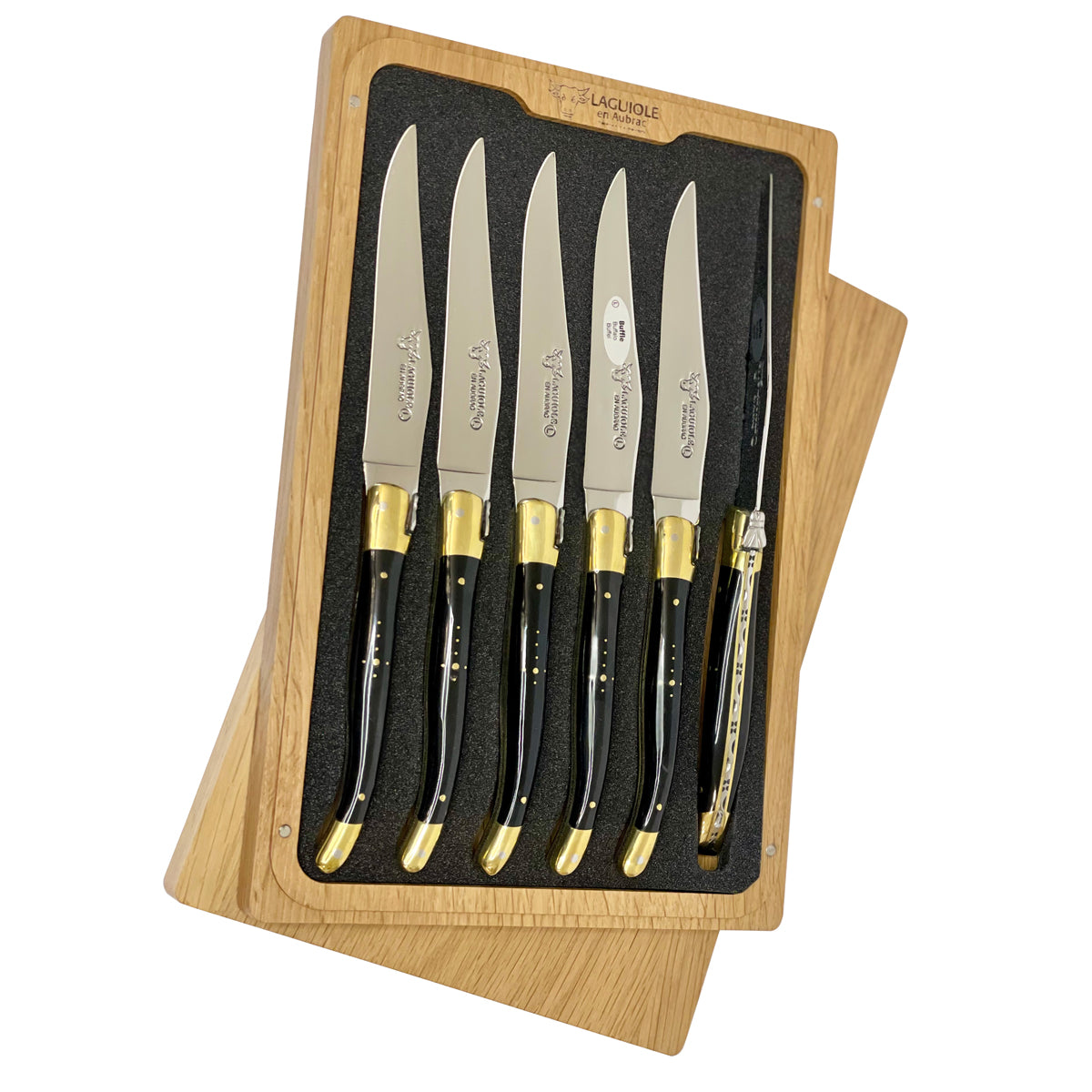 Laguiole en Aubrac Handcrafted 6-Piece Steak Knife Set with