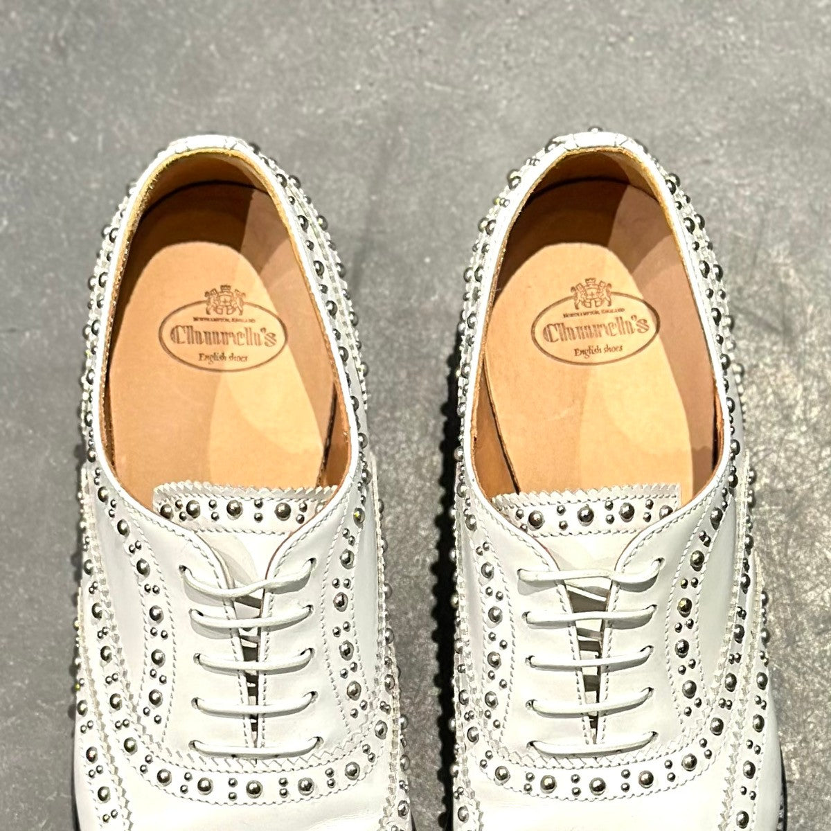 極美品【Church's】チャーチ ウイングチップ バーウッド スタッズ