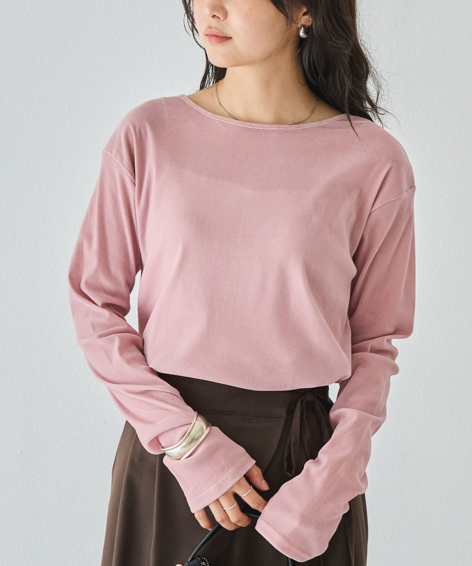 フロッキーベロアプルオーバー | ラビアンジェ-⼤きいサイズのレディース服