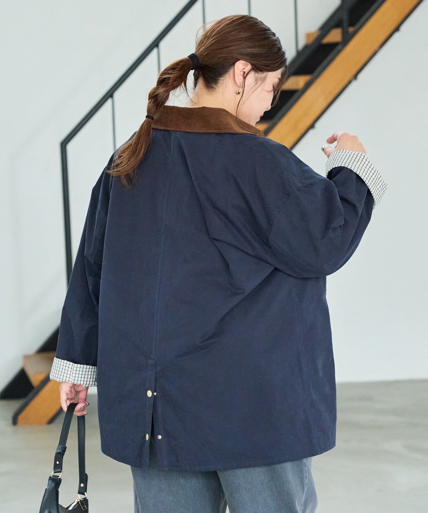 ステンカラーコート | ラビアンジェ-⼤きいサイズのレディース服