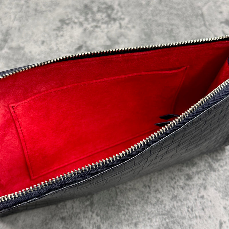 クロコダイル クラッチバッグ SAGGIO MINI - NAVY/ネイビー – Le'sac