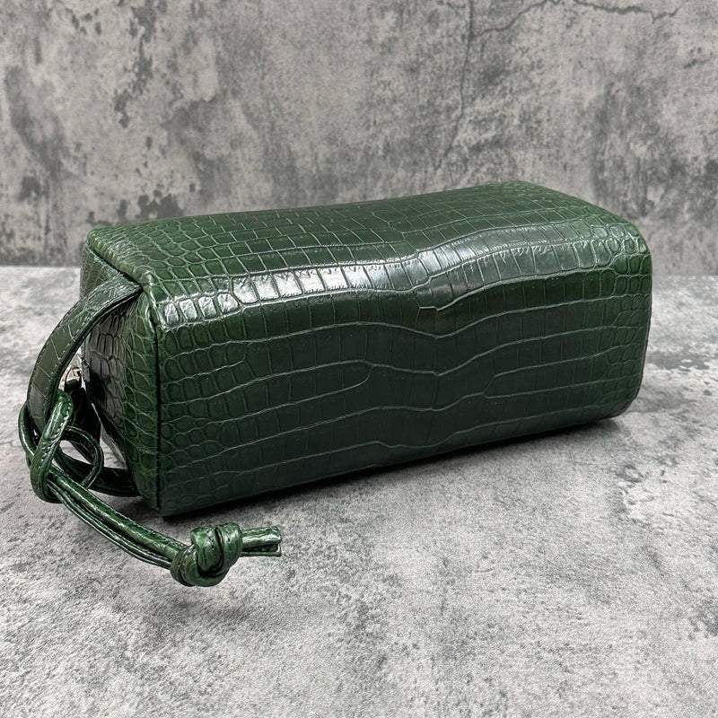 クロコダイル セカンドバッグ クラッチバッグ WAGNER - GREEN/グリーン