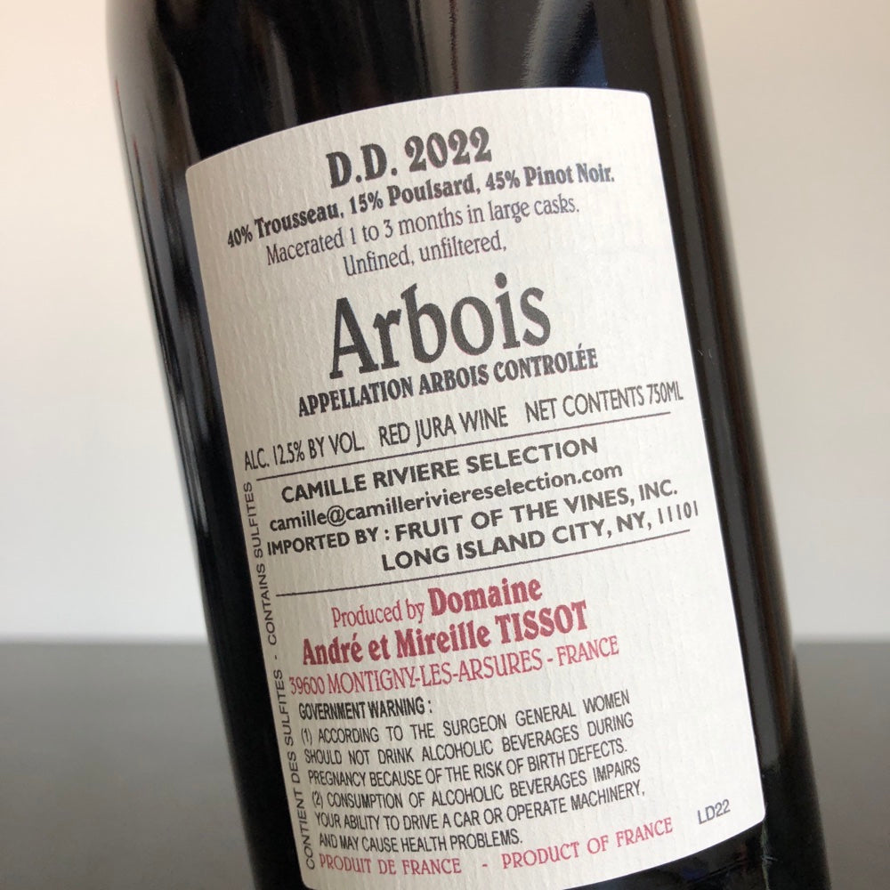 2022 Benedicte & Stephane Tissot Arbois Rouge DD, Jura, France