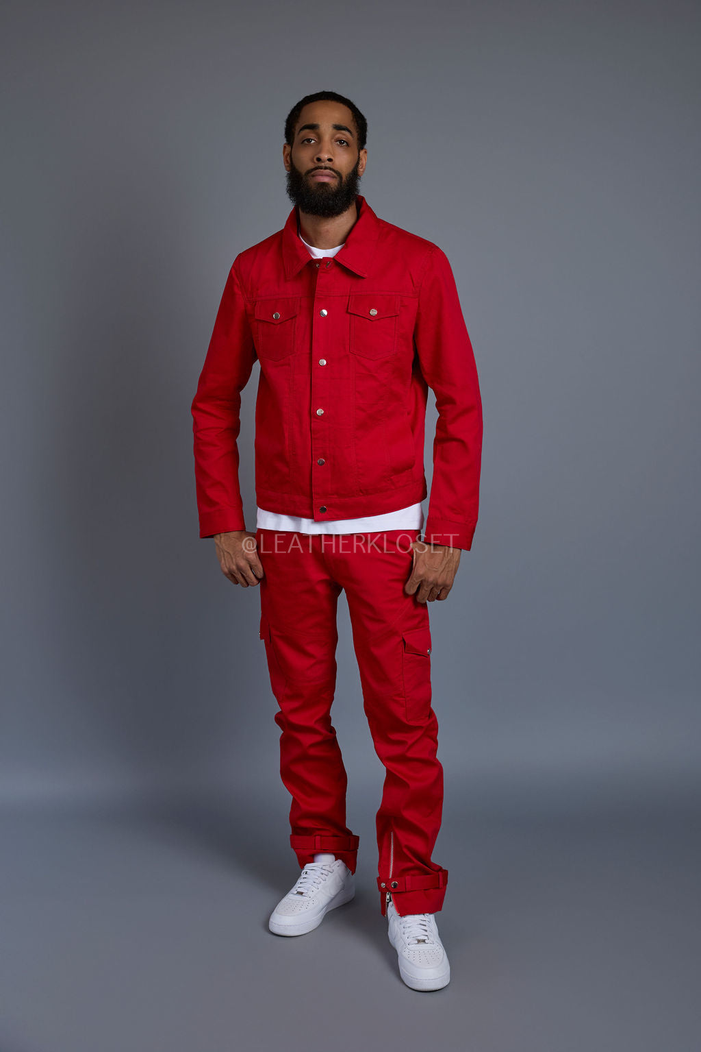 Men's Better Days Jacket And Pant Set [Red] – LeatherKloset