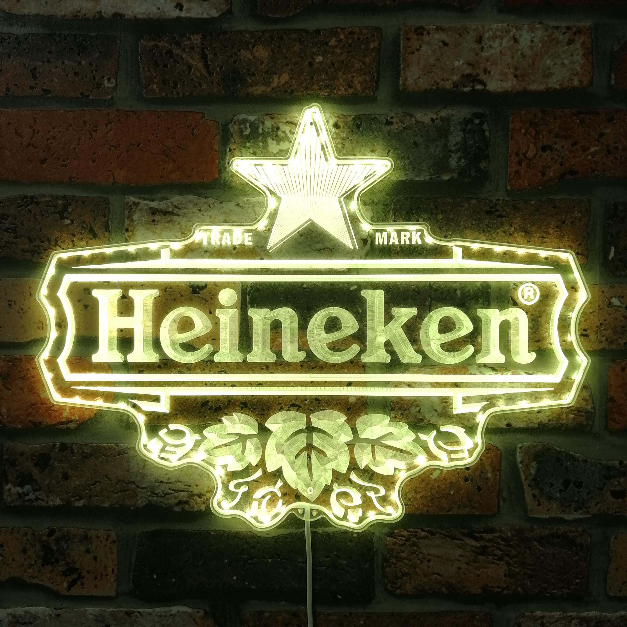 Heineken Dynamic RGB Edge Lit LED Sign | PROLEDSIGN