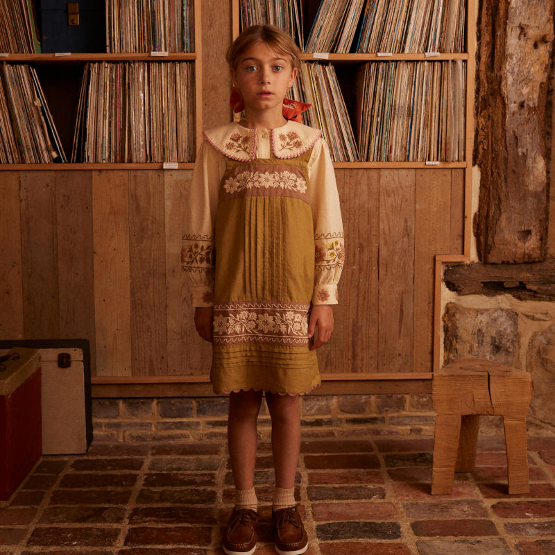 Apolina（アポリナ）2025AW Vittoria Apron Shift - Dried Moss