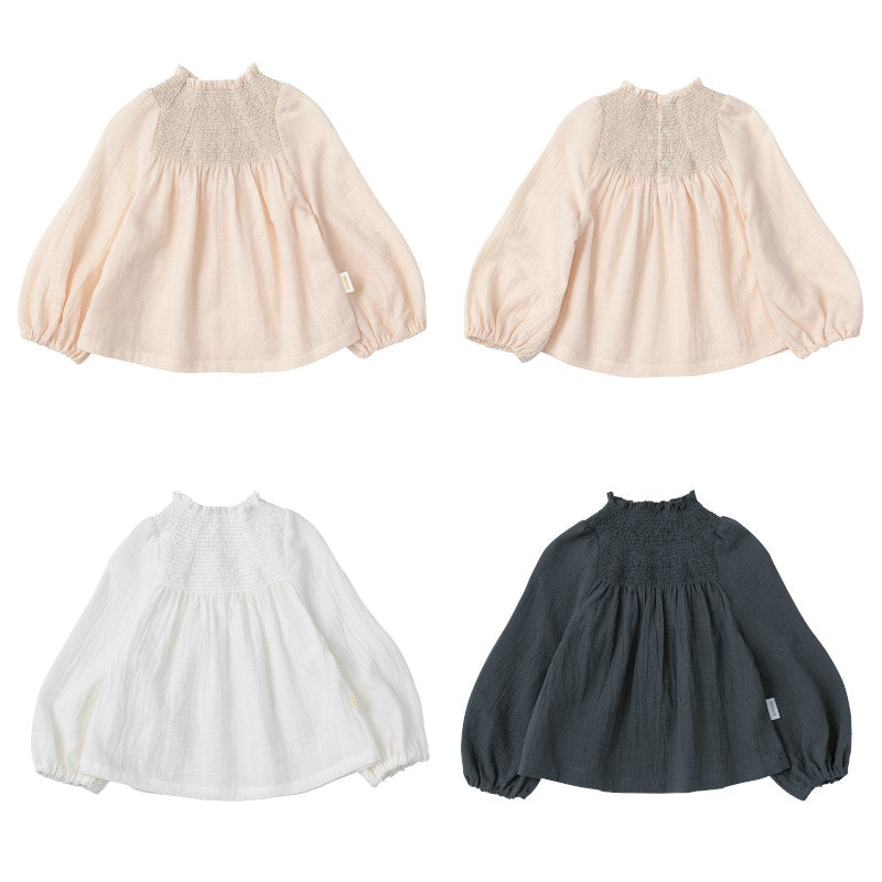 MARLMARL（マールマール） blouses babyサイズ 長袖ブラウス shirring