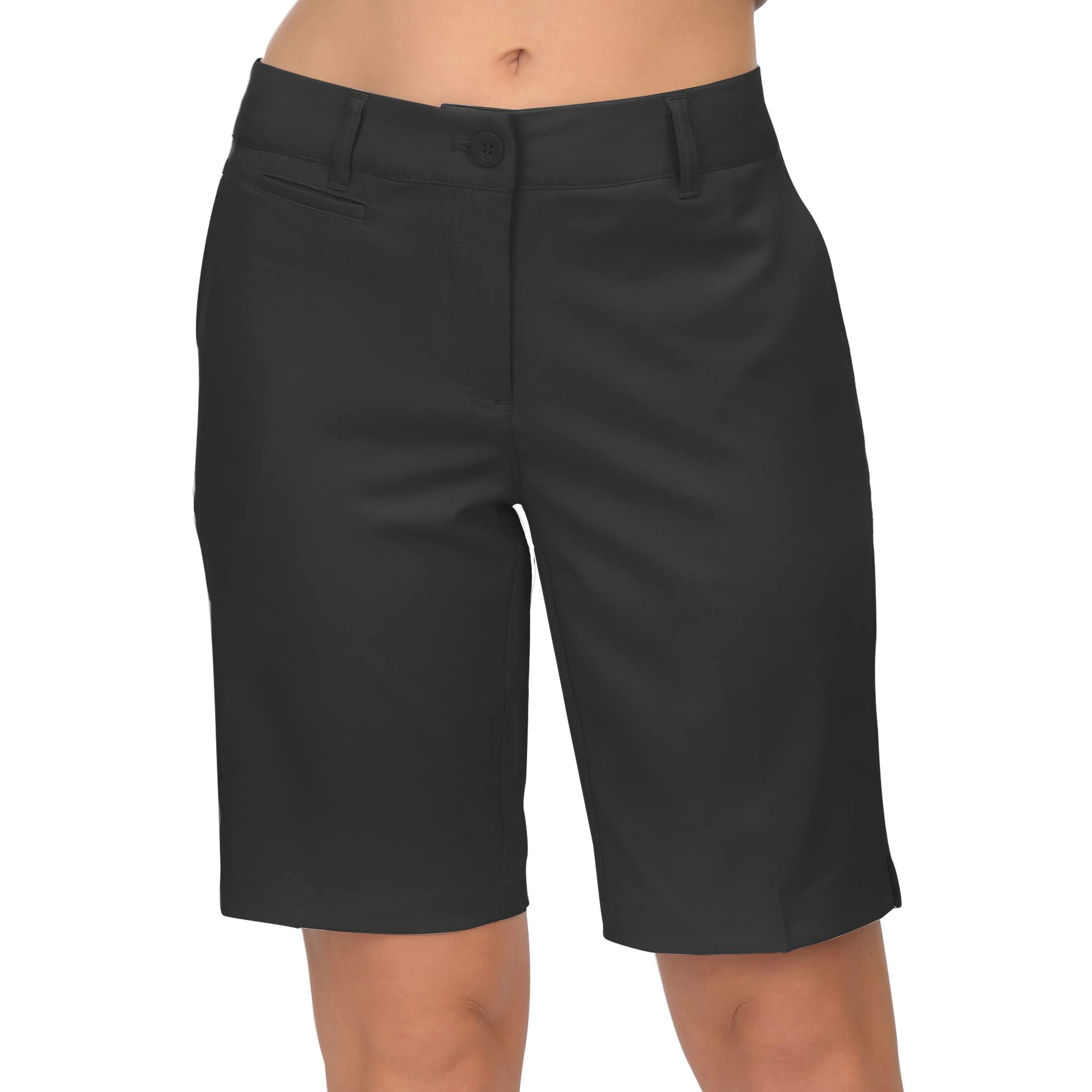 Women's Stretch Golf Shorts | Black Golf Shorts | Lesmart Ladie's