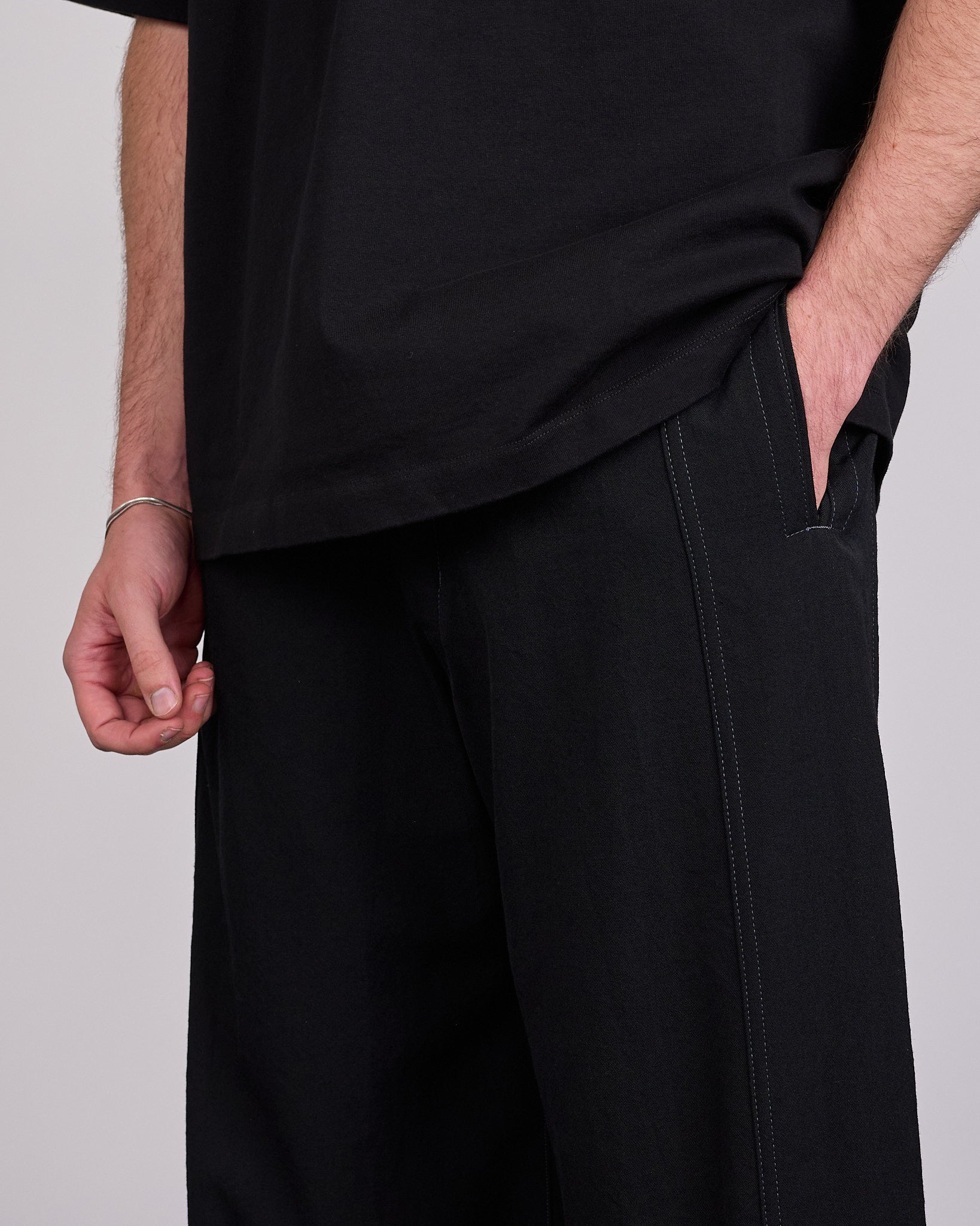 LEMAIRE Soft Wool Twill Maxi Utility Pant Black – LESS 17