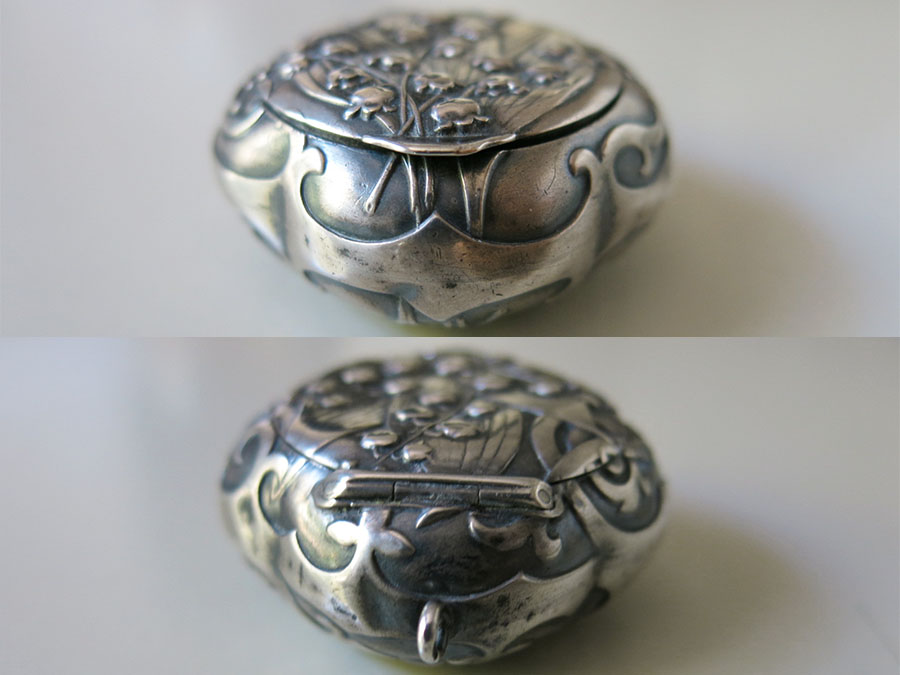 LES ANNEES FOLLES：アンティーク 鈴蘭のパウダーケース