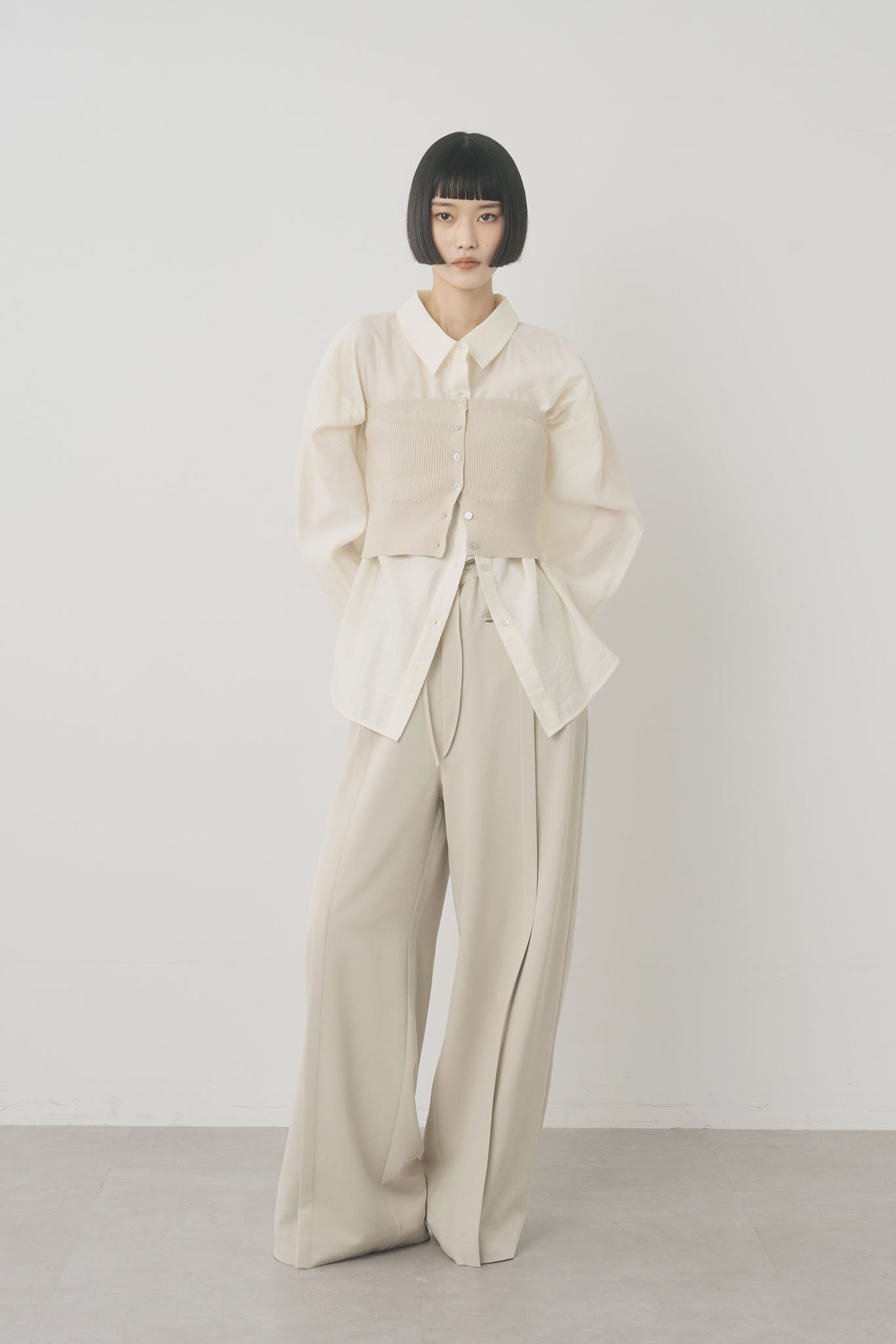 ニットビスチェセットシャツ