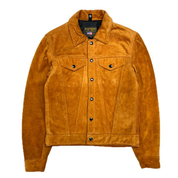 VINTAGE) MADE IN USA VANSON 2 POCKET SUEDE TRUCKER JACKET – Linco