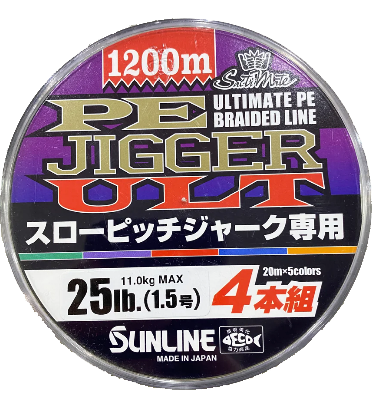 Sunline PE Jigger ULT : 25lb Braid - Line Laboratory