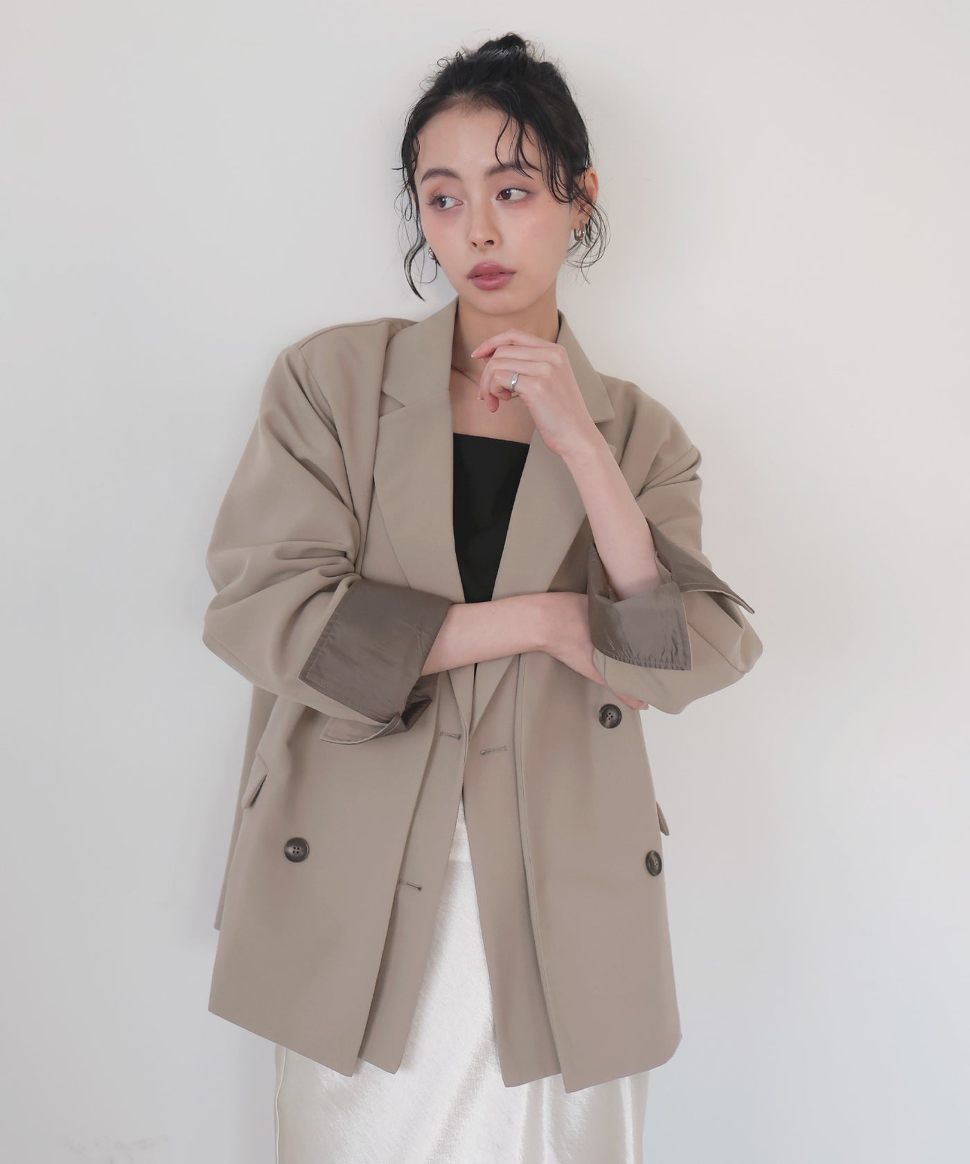 レイヤードデザインテーラードジャケット – LIAN