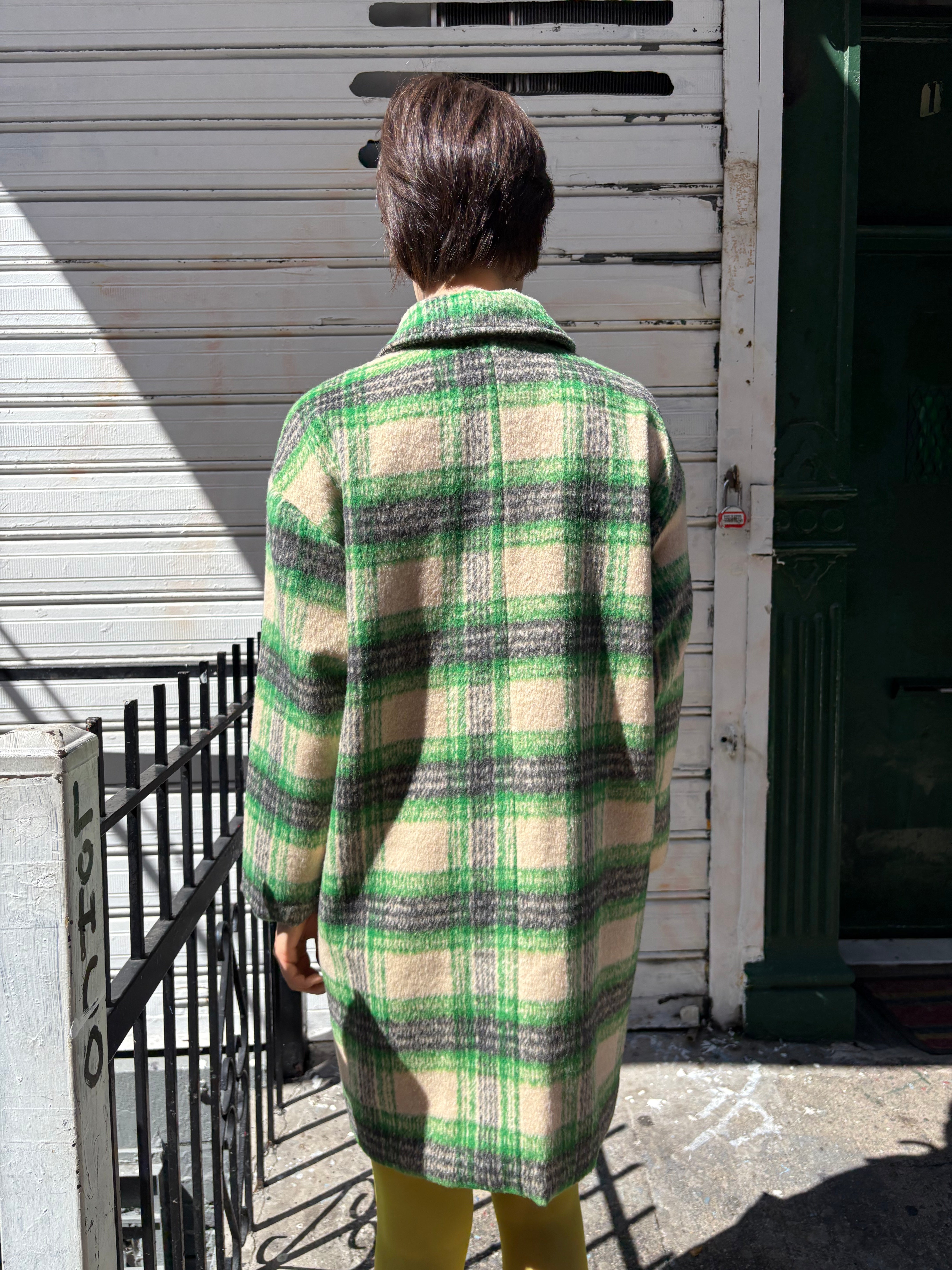 Chelsea Coat - Moss Plaid – Lisa Says Gah