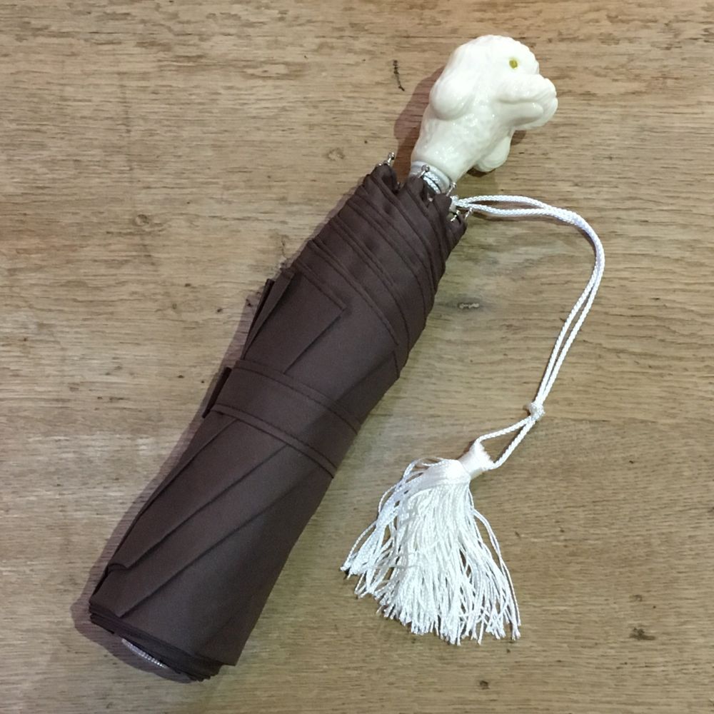 GUY DE JEAN 折りたたみ傘（プードル 白）／BROWN - littlecloud online