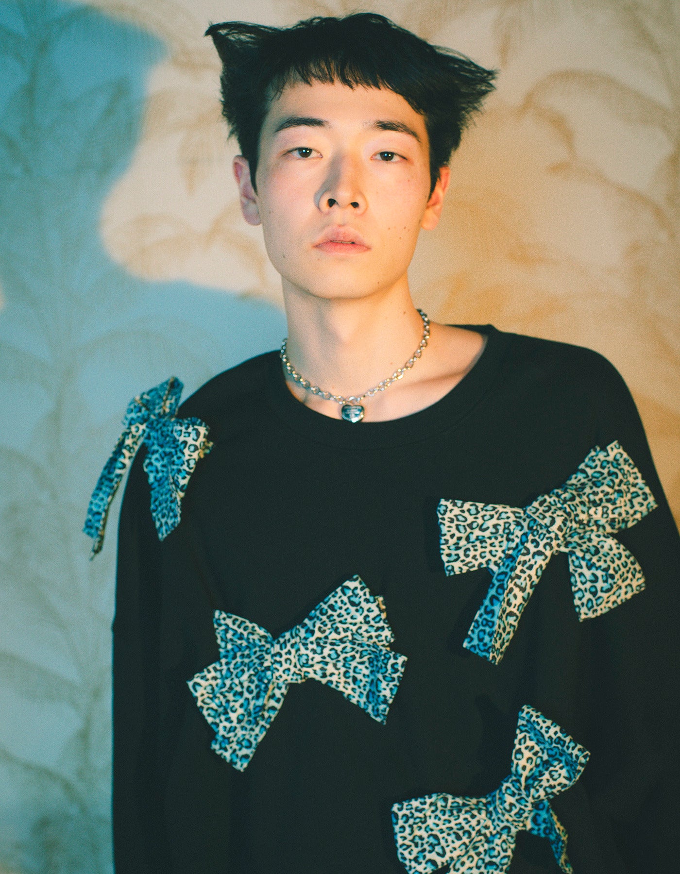 little sunny bite (リトルサニーバイト)leopard sweat top / BLACK