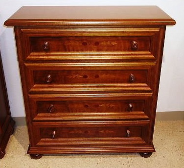 イタリア製 輸入家具 直輸入 チェスト 4段 象嵌 クラシック 引き出し