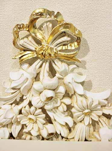 イタリア製 輸入雑貨 ウォールコンソール シェルフ フラワー リボン