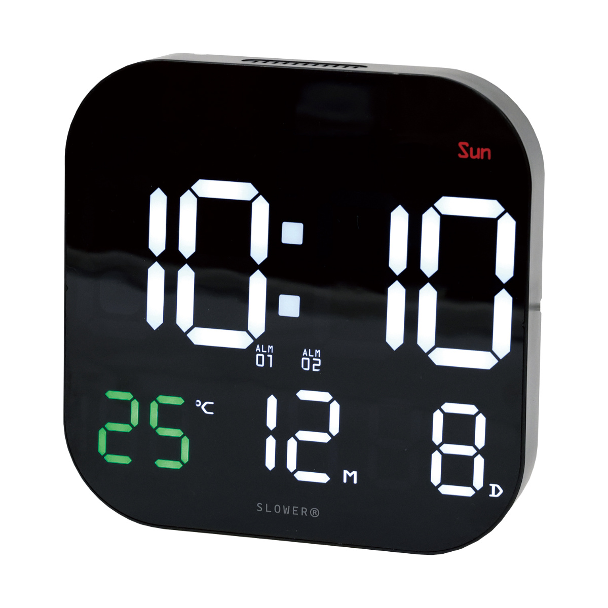 置き時計 LED デジタル時計 カレンダー機能付き 熱中症アラート機能