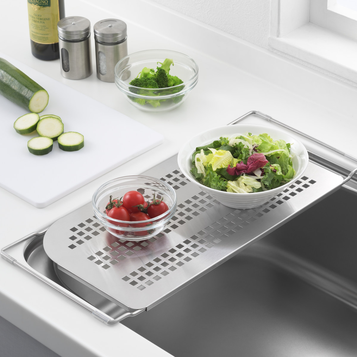 水切りラック Hi！ シンクにフィットする調理台プレート （ ステンレス