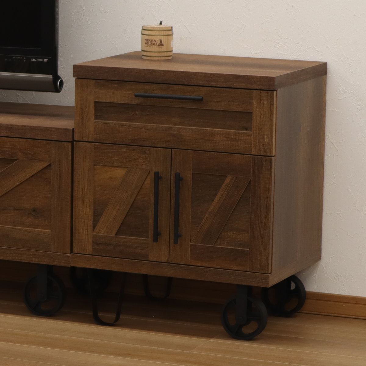 キャビネット リビング収納 インダストリアル調 ロバスト 幅60cm