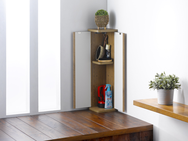 dショッピング |玄関収納 コーナー収納 エルフォルム 両開き 幅19cm