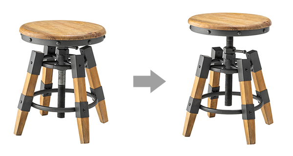 dショッピング |スツール 2脚セット 高さ58.5cm 高さ調整 昇降機能