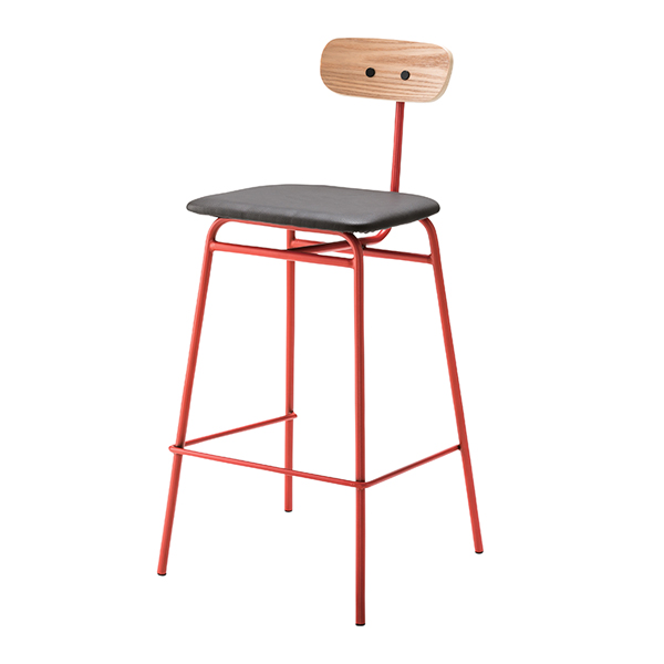 dショッピング |ハイチェア 座面高65cm スチール ソフトレザー