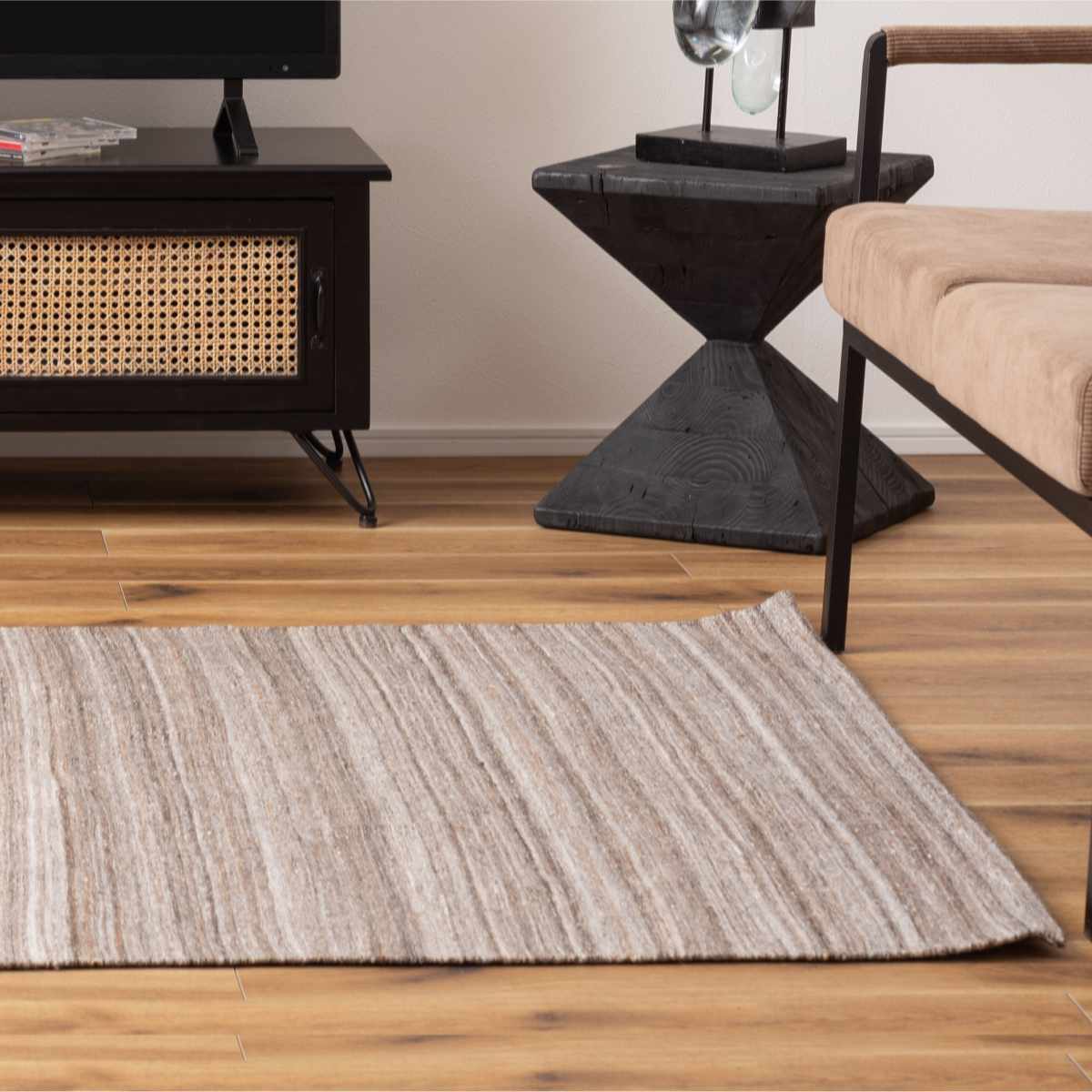 ラグ ストライプ ラグマット 130×190cm TTR-201 （ 絨毯 マット 長方形