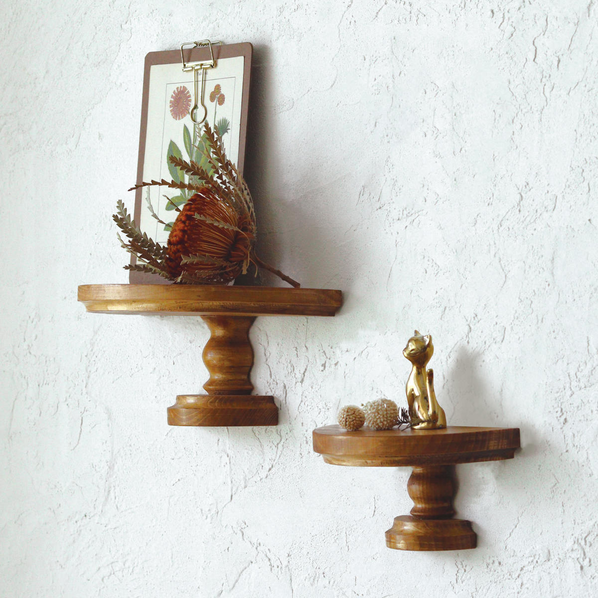 棚 壁付け ナインマーケ パインウォールスタンドシェルフ S 木製