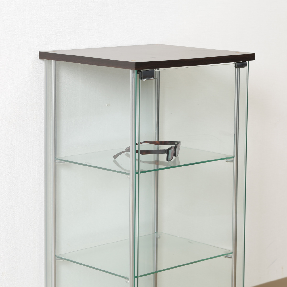 ショーケース 幅42.5cm 3段 コレクションケース ガラス製