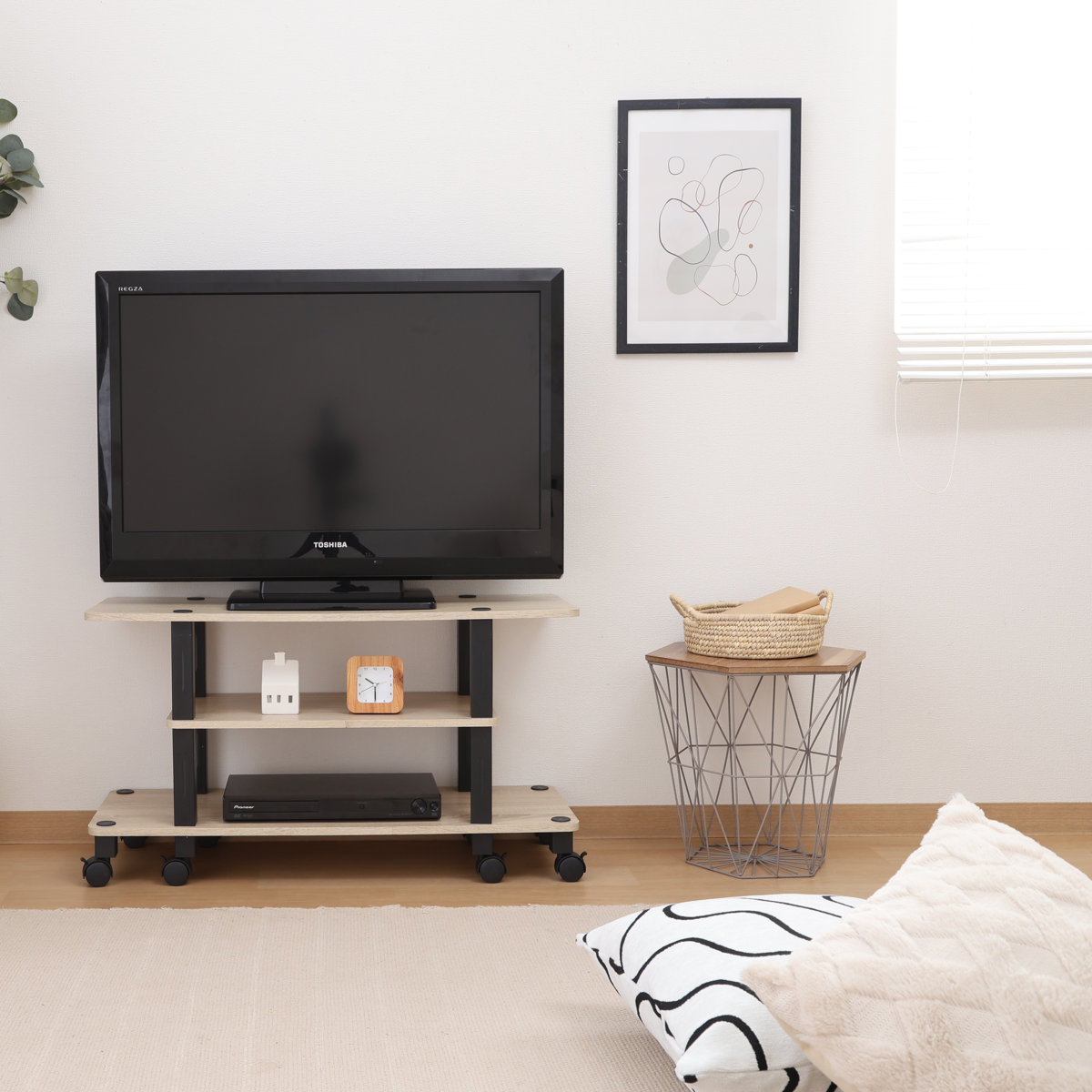 テレビ台 幅80cm 工具不要 キャスター付 FIT （ TV台 テレビボード AV