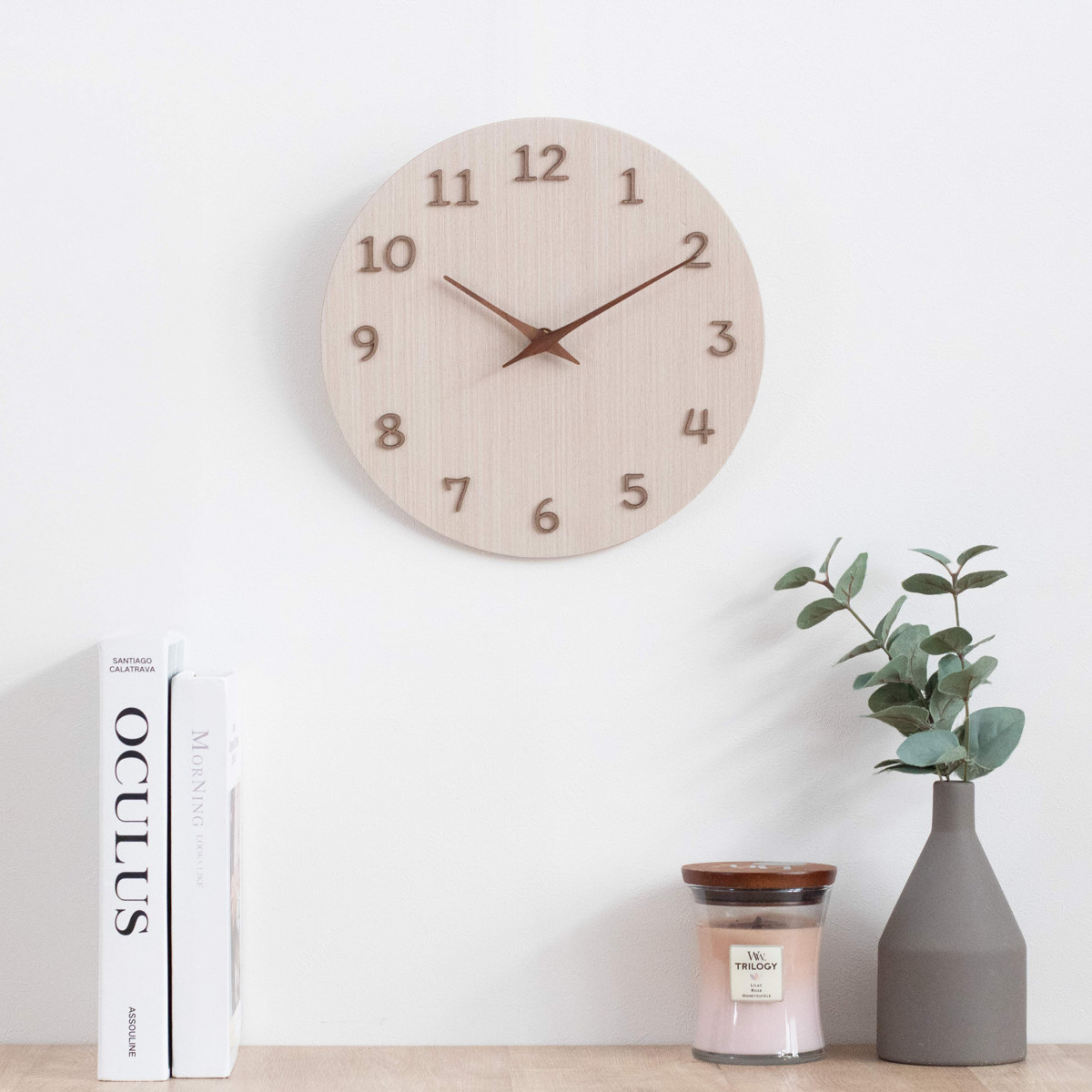 掛け時計 komorebi 静音 ウォールクロック 秒針なし （ ウォール