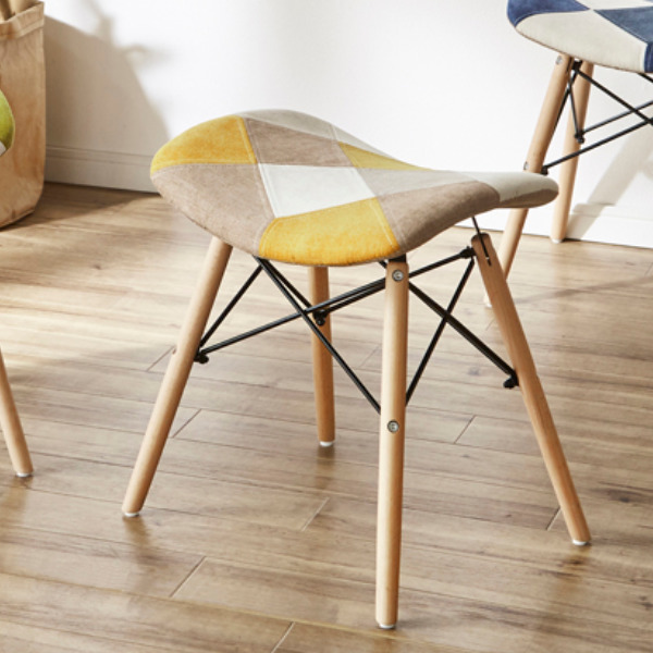 スツール 高さ45cm パッチワーク 木製 （ チェア イス 椅子 チェアー