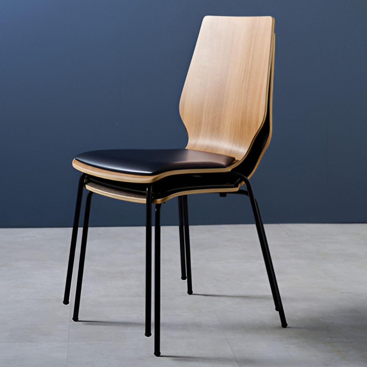 ダイニングチェア 座面高46cm 木目調 コンパクト （ チェア 椅子 食卓