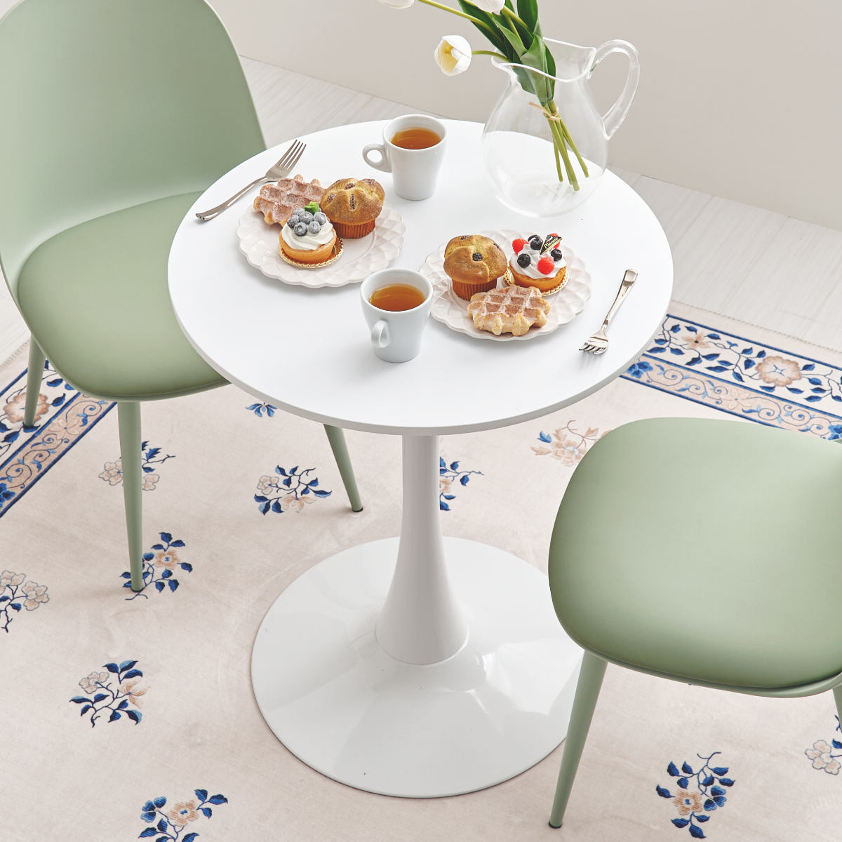 カフェテーブル 幅60cm 円形 ラウンドテーブル ダイニングテーブル