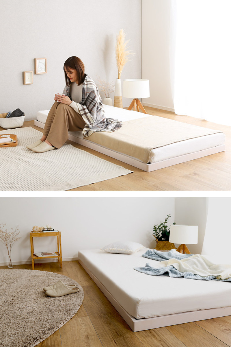 すのこベッド シングル 北欧パイン 天然木 耐荷重200kg （ ヘッド